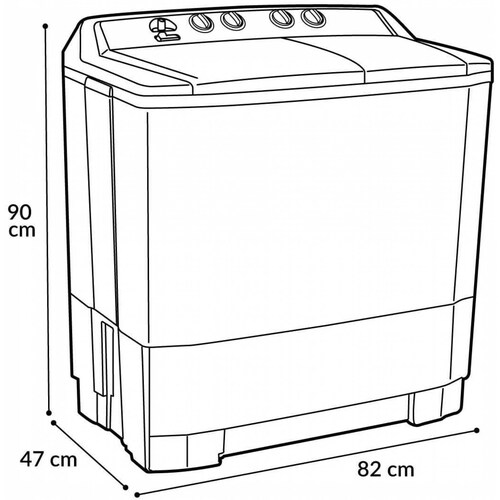 LAVADORA DE 13 KG DOBLE TINA, COLOR BLANCA MARCA WINIA