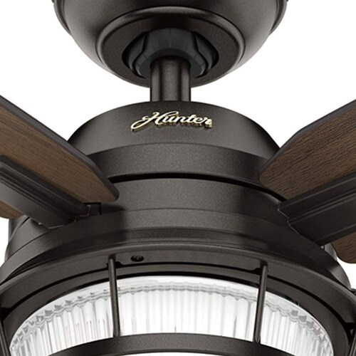 VENTILADOR 52" 4 ASPAS C/CADENA C/LUZ COLOR OCALA NOBEL BRONZE MARCA HUNTER