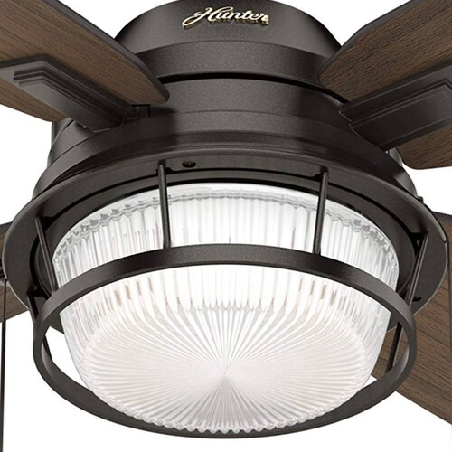 VENTILADOR 52" 4 ASPAS C/CADENA C/LUZ COLOR OCALA NOBEL BRONZE MARCA HUNTER