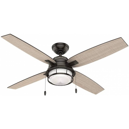 VENTILADOR 52" 4 ASPAS C/CADENA C/LUZ COLOR OCALA NOBEL BRONZE MARCA HUNTER