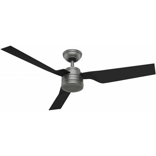 VENTILADOR 52" 3 ASPAS P/EXTERIOR CABO FRIO COLOR PLATA/NEGRO MATE MARCA HUNTER