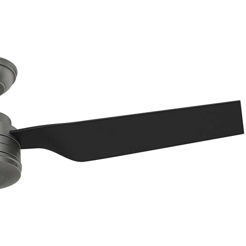 VENTILADOR 52" 3 ASPAS P/EXTERIOR CABO FRIO COLOR PLATA/NEGRO MATE MARCA HUNTER