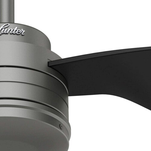 VENTILADOR 52" 3 ASPAS P/EXTERIOR CABO FRIO COLOR PLATA/NEGRO MATE MARCA HUNTER