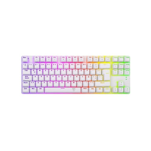 Teclado Gamer T-DAGGER Bora Blanco BLUE T-TGK315 RGB QWERTY 