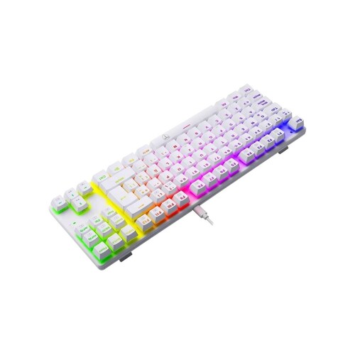 Teclado Gamer T-DAGGER Bora Blanco BLUE T-TGK315 RGB QWERTY 