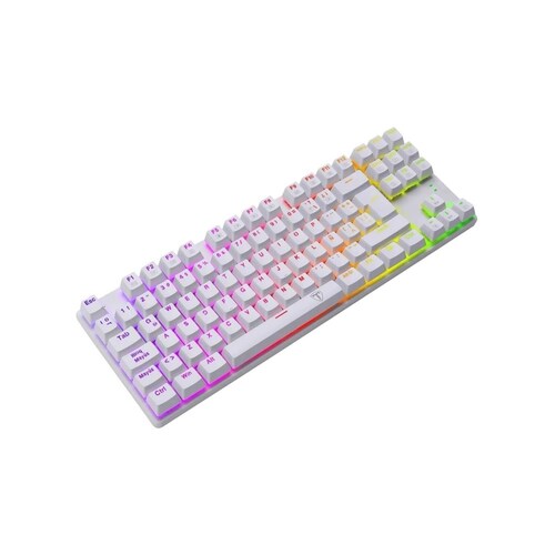 Teclado Gamer T-DAGGER Bora Blanco BLUE T-TGK315 RGB QWERTY 
