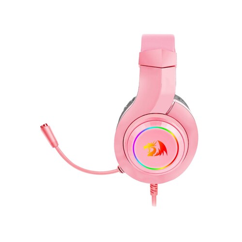 Audifonos Gamer Redragon Hylas Rosa H260P Con Luz Rgb 