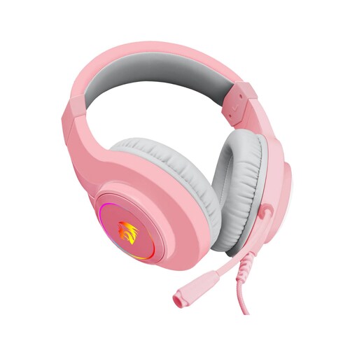 Audifonos Gamer Redragon Hylas Rosa H260P Con Luz Rgb 