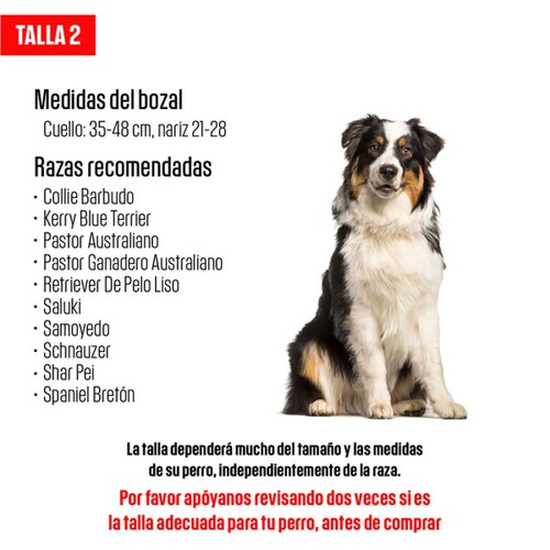 HALTI Bozal Antitirones Rojo Talla 2