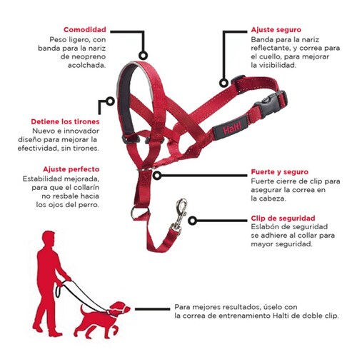 HALTI Bozal Antitirones Rojo Talla 2