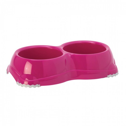 Plato Para Gato y Perro Doble Smarty antideslizante Chico