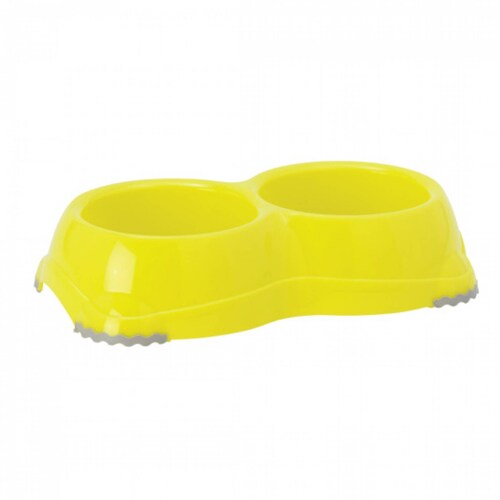 Plato Para Gato y Perro Doble Smarty antideslizante Chico
