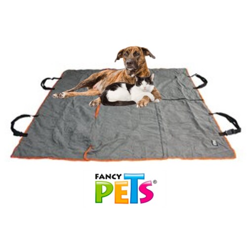 Cubre Asiento Fancy Pets De Tela Para Auto Color Gris