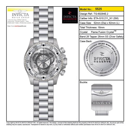 Reloj Invicta 5525 Acero para Hombres