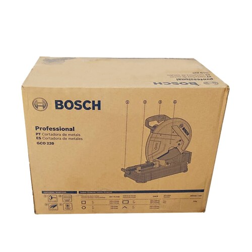 Cortadora Metales 14 2200W 3800Rpm Bosch Gco 220 0601B371G0