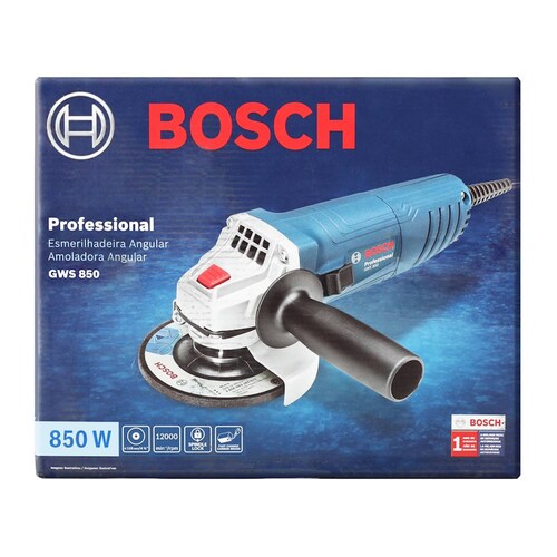 Mini Esmeriladora 4 1 2 850W 11000R Bosch Gws 850 06013775G2