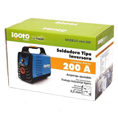 Soldadora Inverter 030 200 A 110 220V Ca Ca Igoto Mini 200