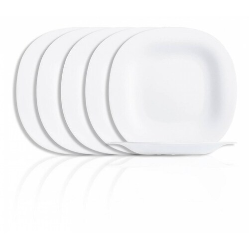 Vajilla De 16 Pzas Moderna De Opal Carine Luminarc. Blanca.