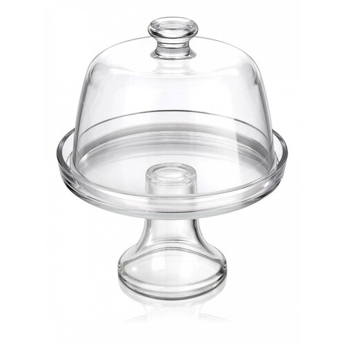 Palladio Domo Para Pastel con Pedestal De Vidrio 19.5 Cm