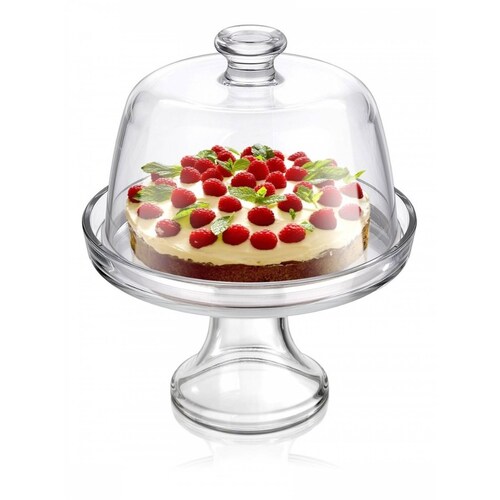 Palladio Domo Para Pastel con Pedestal De Vidrio 19.5 Cm