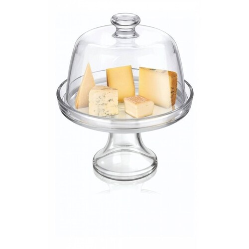 Palladio Domo Para Pastel con Pedestal De Vidrio 19.5 Cm