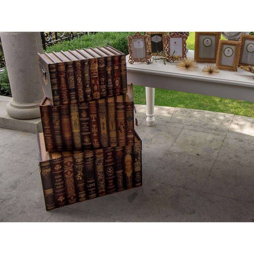 Set 3 BaÃºl Cofre Vintage Libros  Love and Lemons