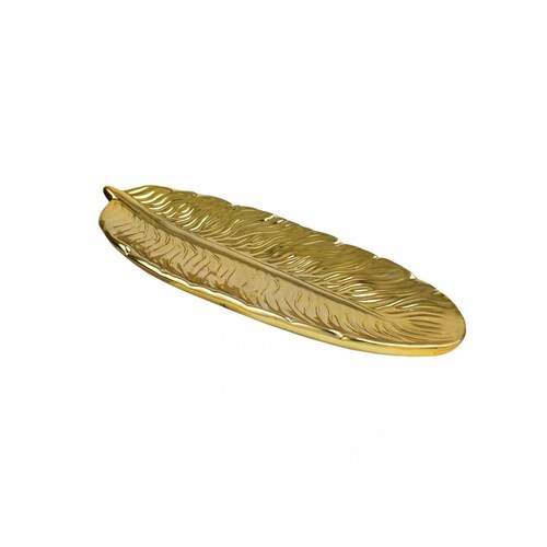 Figura Decorativa Centro de Mesa Hoja Plum