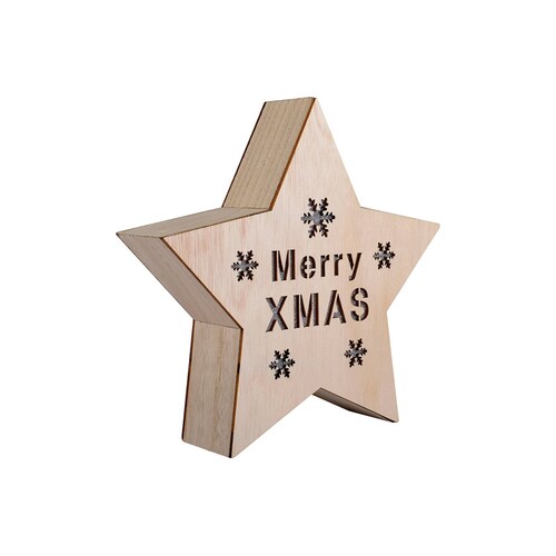 Figura Decorativa con Forma de Estrella “Merry Xmas” con Luz LED