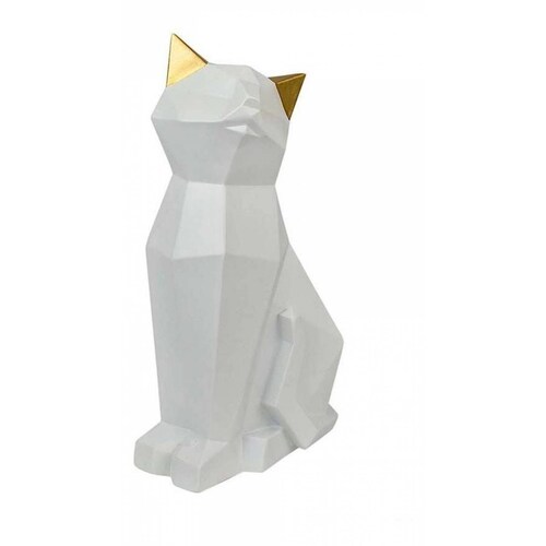 Figura Gato Siamés Geométrico Negro Dma-1038 Blanco