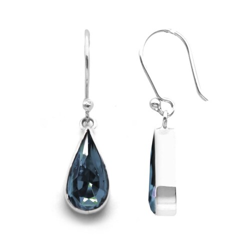 Aretes Azules de Plata .925 Joyería Zvezda