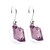 Aretes Rosas de Plata .925 Joyería Zvezda