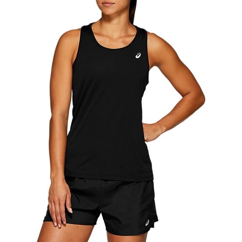 Tank Top Asics Mujer Silver Tank Negro 2012A053001