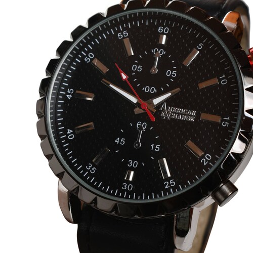 Reloj American Exchange Hombre Negro Con Correas 9016S-42-G02