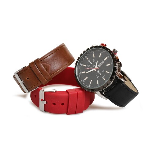 Reloj American Exchange Hombre Negro Con Correas 9016S-42-G02