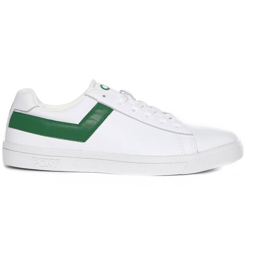 Tenis Pony Hombre Blanco Top Star Hunter Green 7558