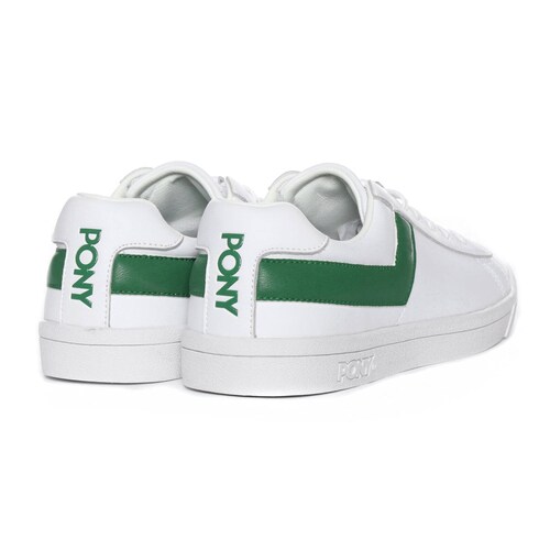 Tenis Pony Hombre Blanco Top Star Hunter Green 7558