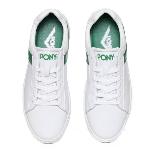 Tenis Pony Hombre Blanco Top Star Hunter Green 7558