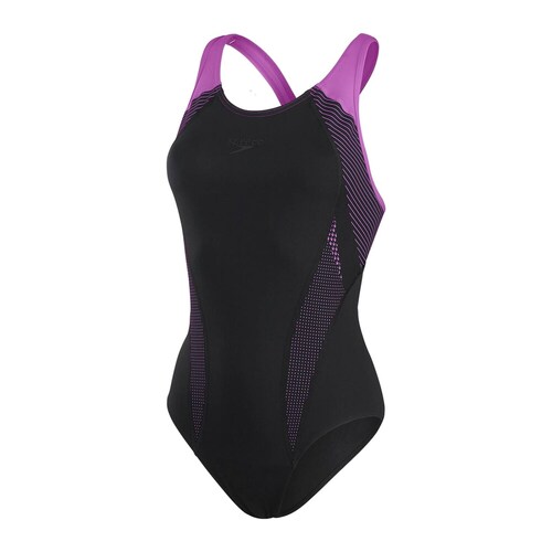 Traje de Baño Speedo Mujer Negro Platisol Laneback 811389C733.