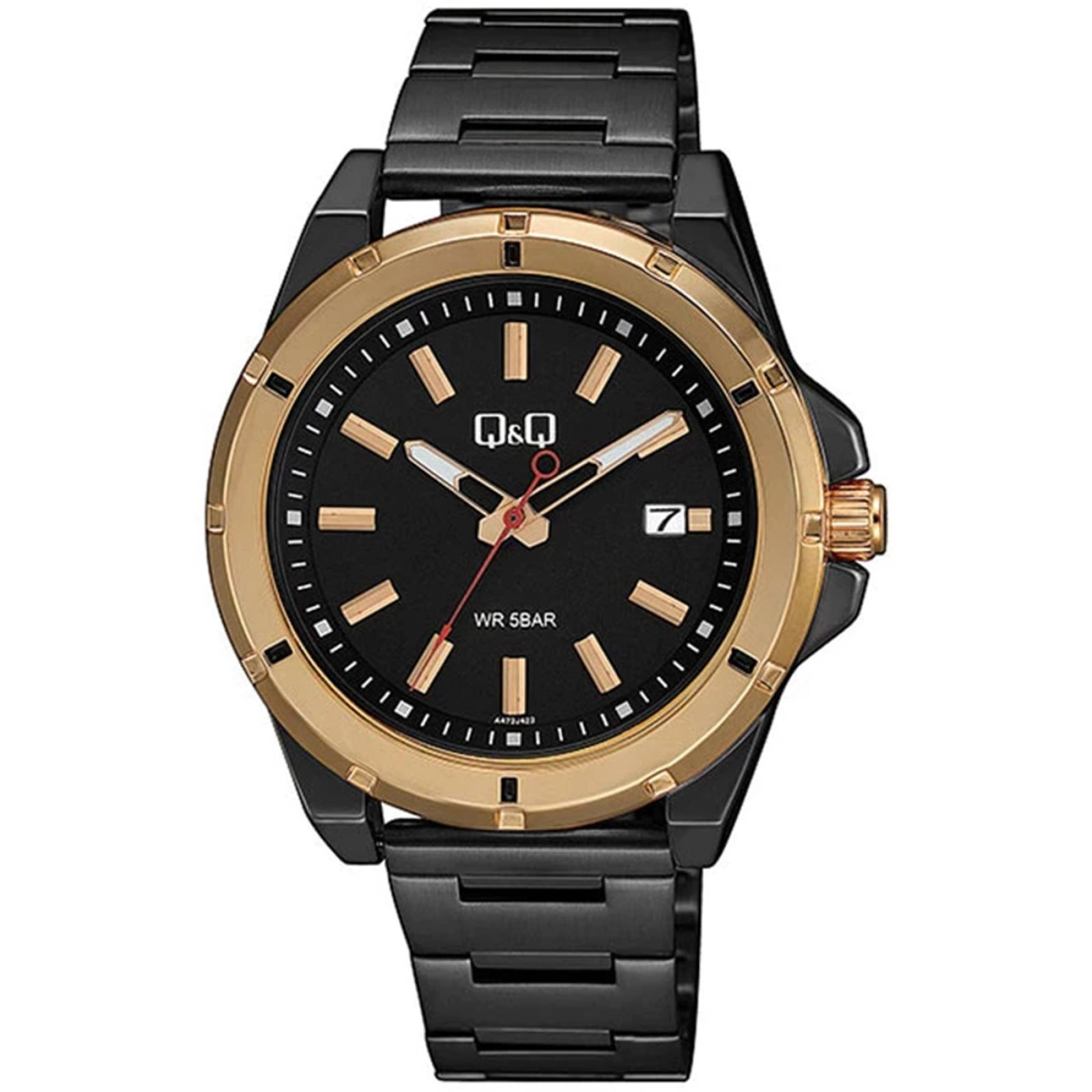 Reloj q&q negro discount hombre