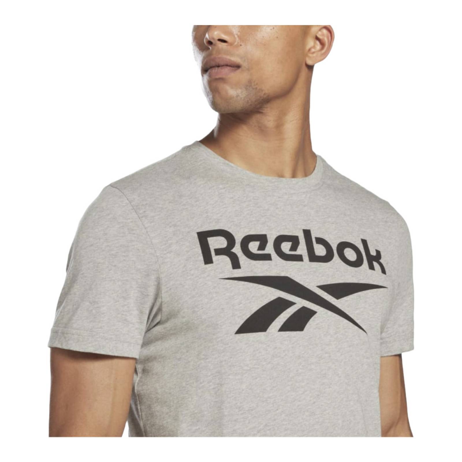 Camisetas reebok store hombre gris