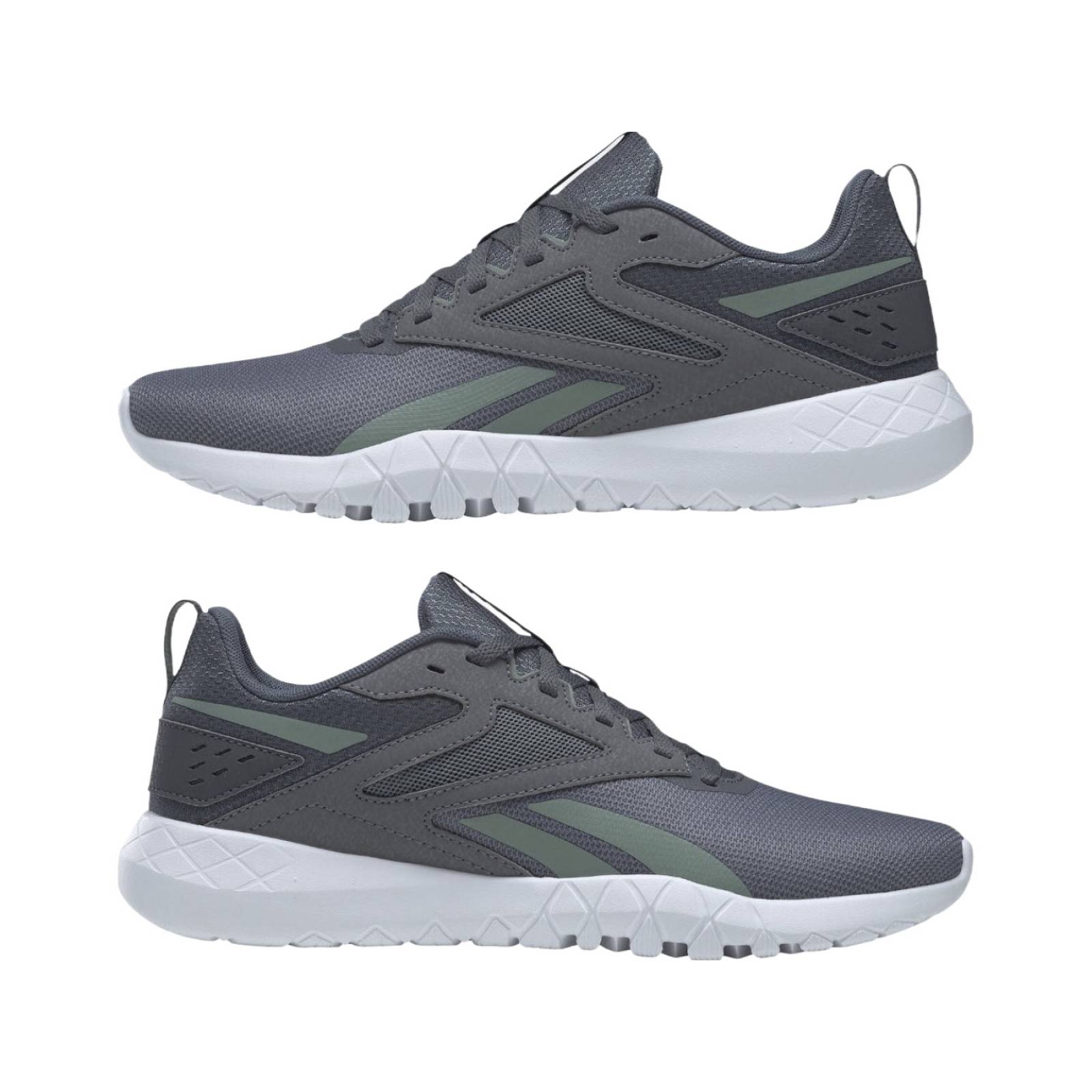 Tenis reebok gris con fashion negro