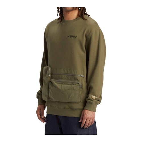 SUDADERA DC SHOES HOMBRE VERDE DC SHOES GROGU ADYFT03396CRB0.