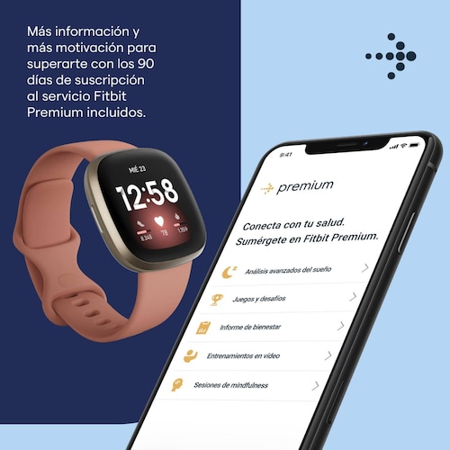 Fitbit Versa 3 - Reloj inteligente de salud y fitness
