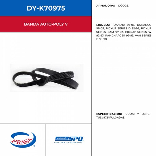 Banda Auto-Poly V SPQ DY-K70975