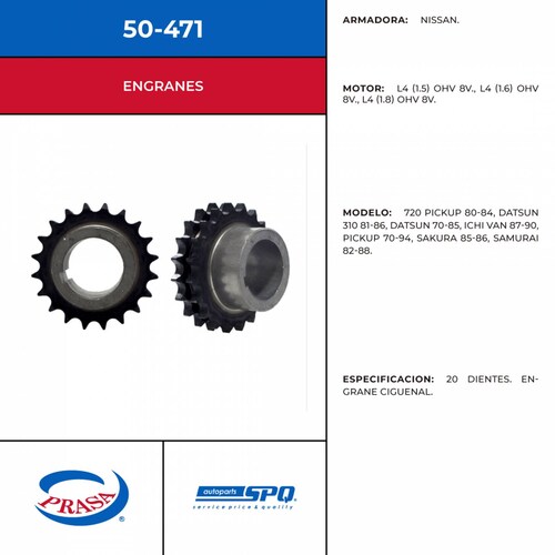 Engrane De Distribucion SPQ 50-471