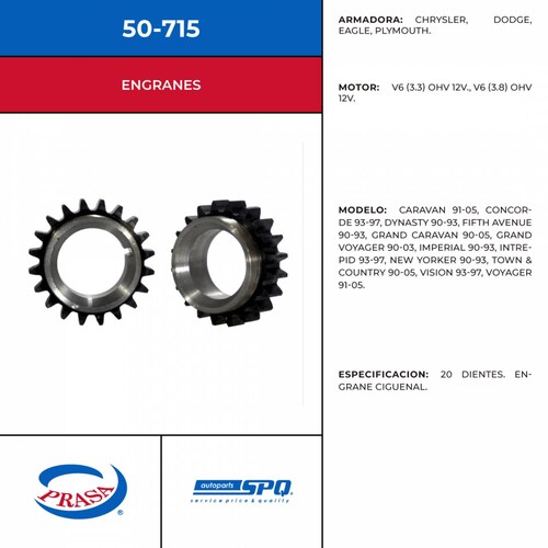 Engrane De Distribucion SPQ 50-715
