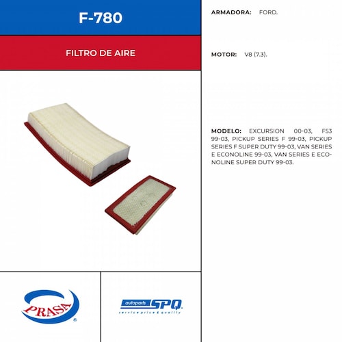 Filtro De Aire SPQ F-780