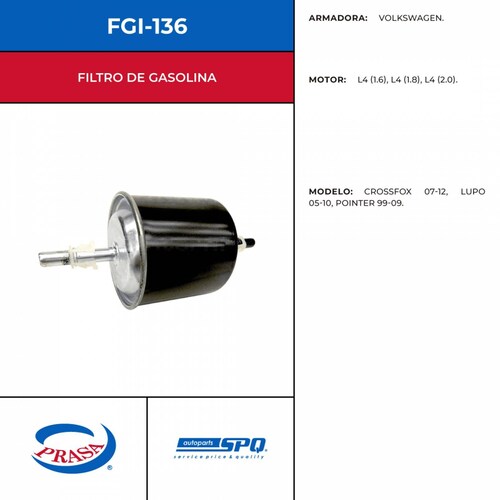 Filtro De Gasolina SPQ FGI-136