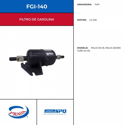 Filtro De Gasolina SPQ FGI-140