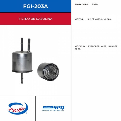 Filtro De Gasolina SPQ - PRASA Autopartes